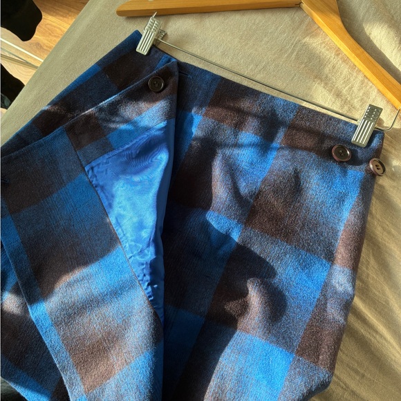 COS CHECKED WOOL-BLEND MINI WRAP SKIRT - Picture 4 of 6